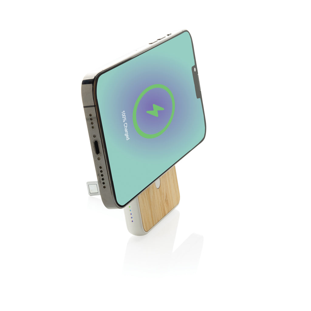 Zen RCS rplastic 5000 mah 5W magnetische bamboe powerbank