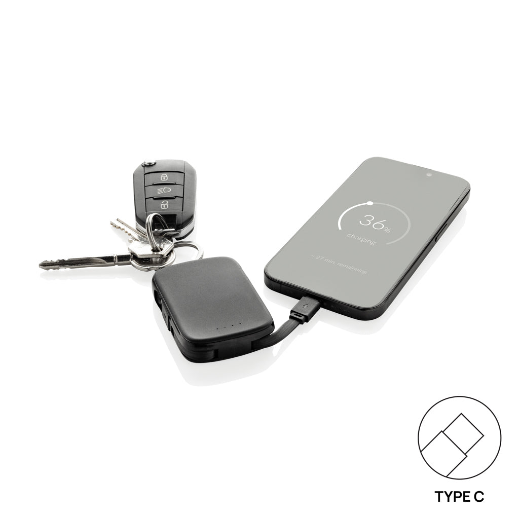 Nexo RCS sleutelhanger powerbank 2.000 mAh met geïntegreerde