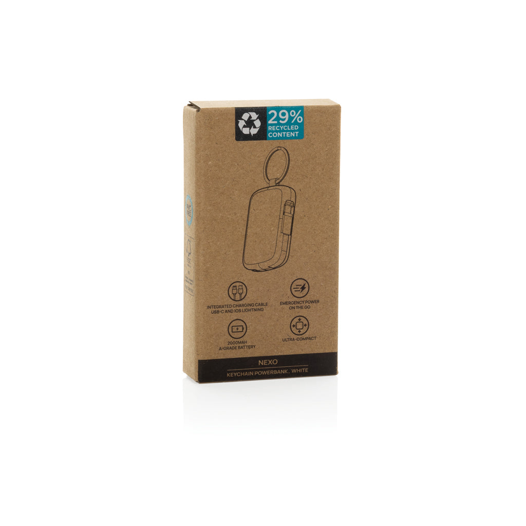 Nexo RCS sleutelhanger powerbank 2.000 mAh met geïntegreerde
