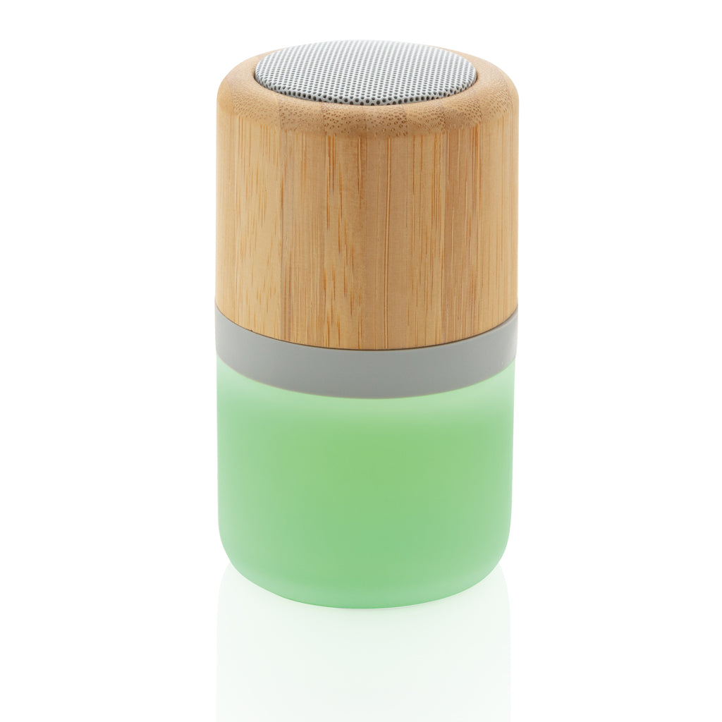 Draadloze bamboe 3W speaker met sfeerlicht