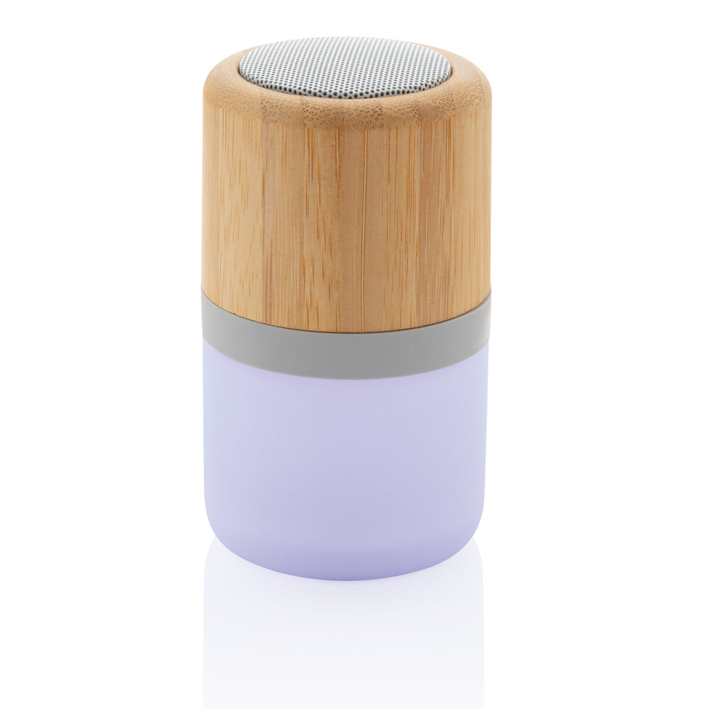 Draadloze bamboe 3W speaker met sfeerlicht