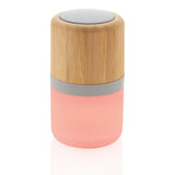 Draadloze bamboe 3W speaker met sfeerlicht