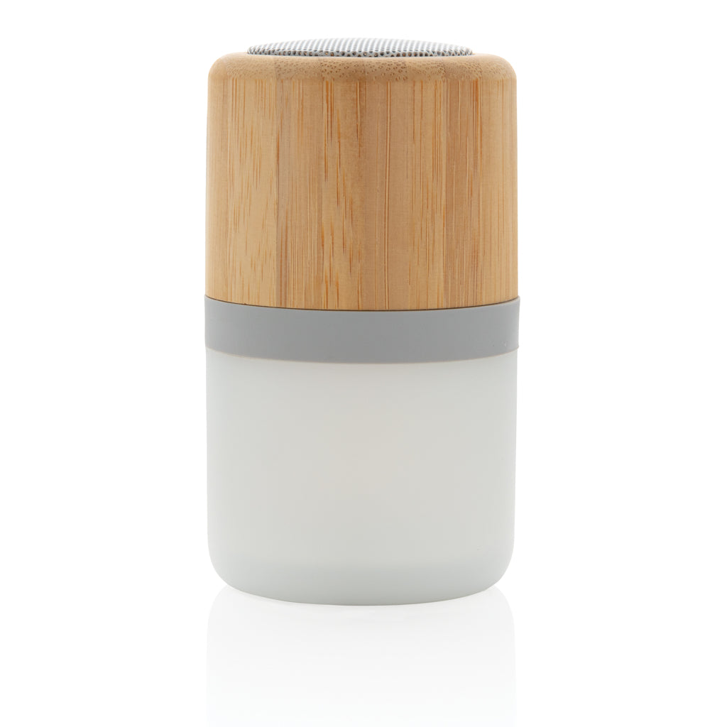 Draadloze bamboe 3W speaker met sfeerlicht
