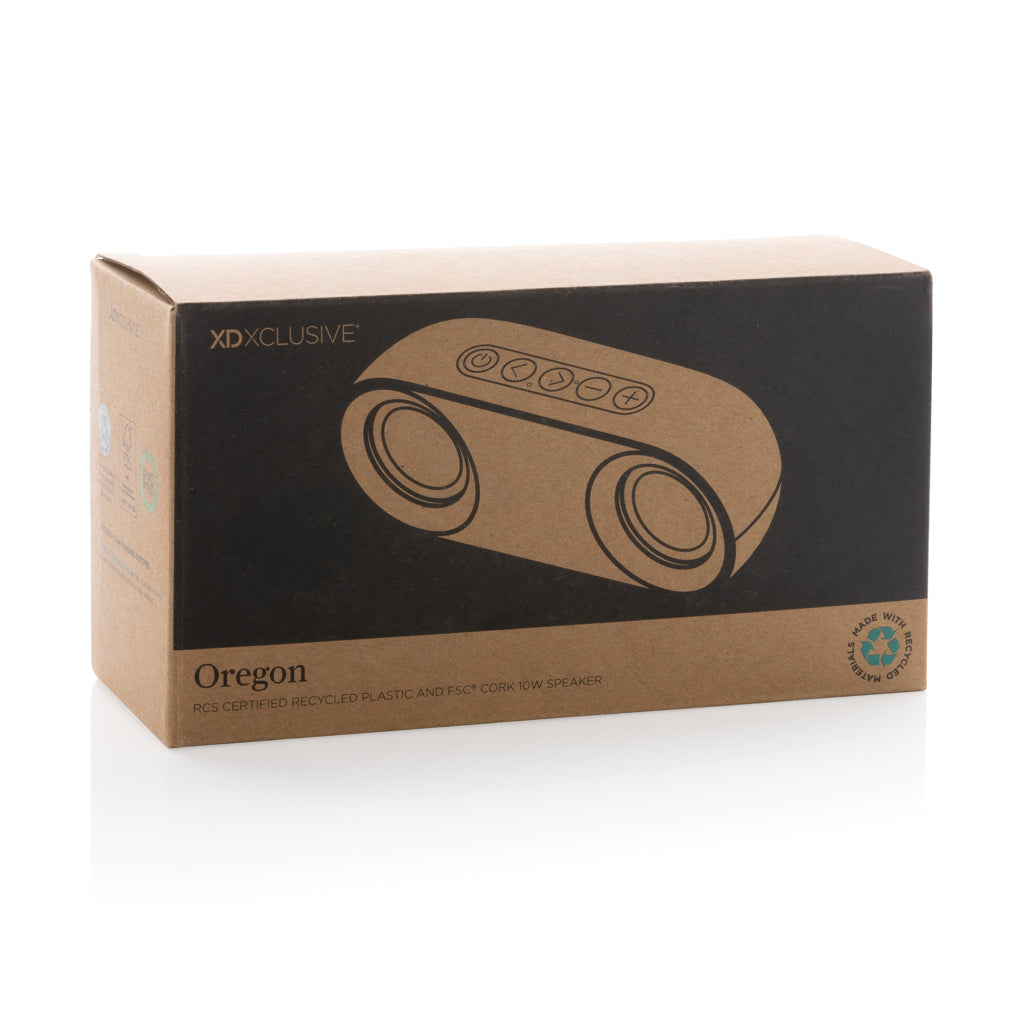Oregon RCS gerecycled plastic en kurk 10W speaker