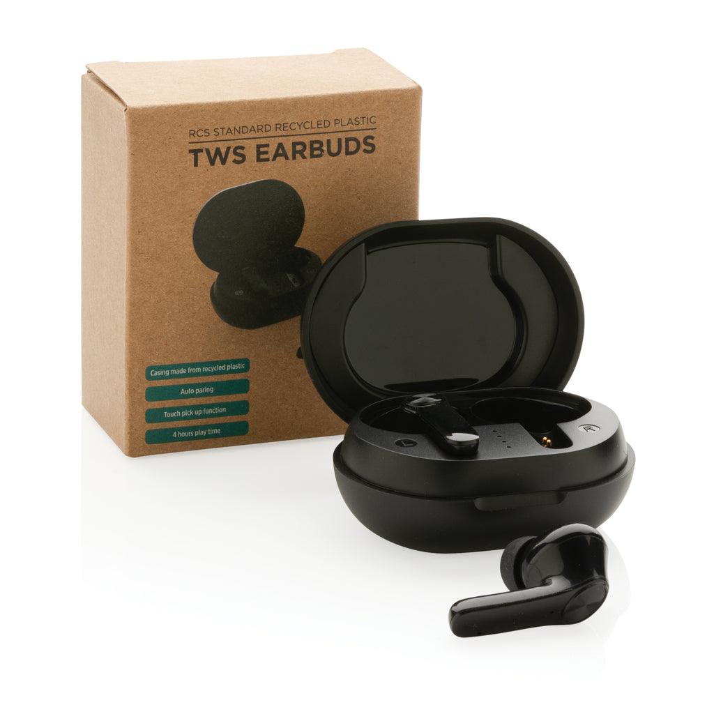 RCS standaard recycled plastic TWS oordoppen