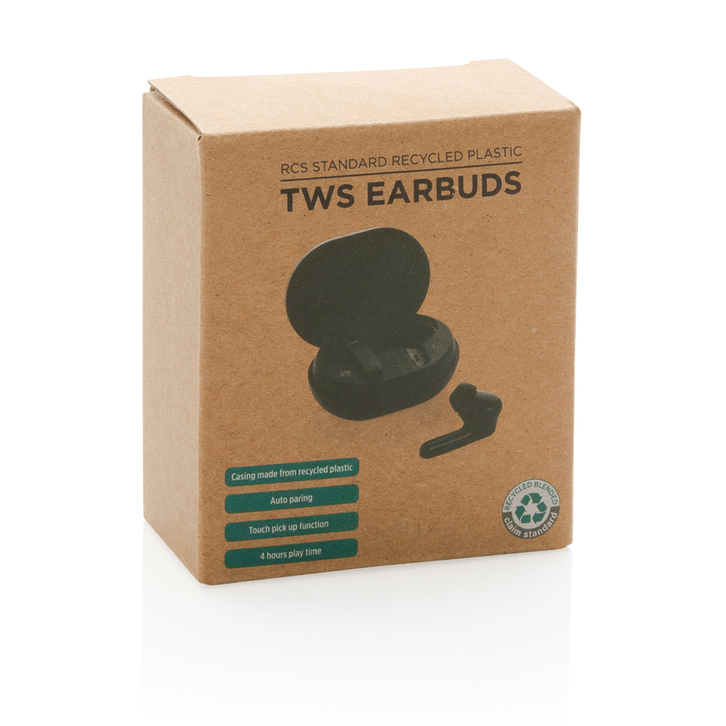 RCS standaard recycled plastic TWS oordoppen