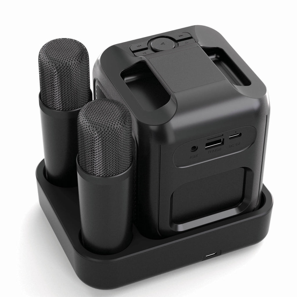 Singvibe RCS gerecycled plastic karaokeset met 2 microfoons