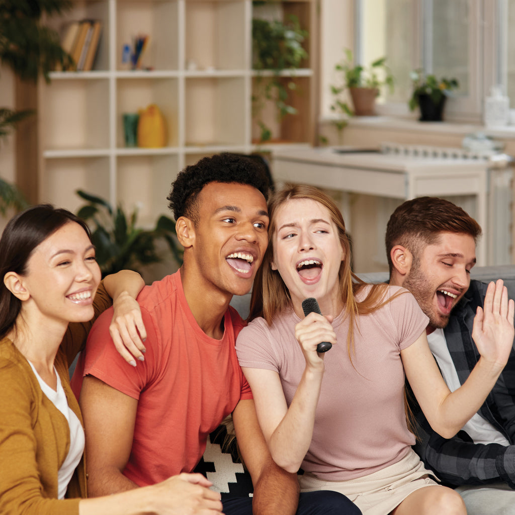 Singvibe RCS gerecycled plastic karaokeset met 2 microfoons