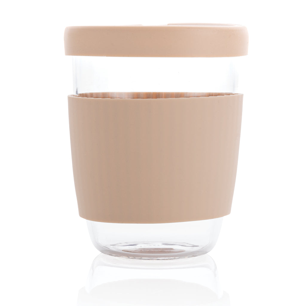 Ukiyo borosilicaat glas met siliconen deksel en sleeve