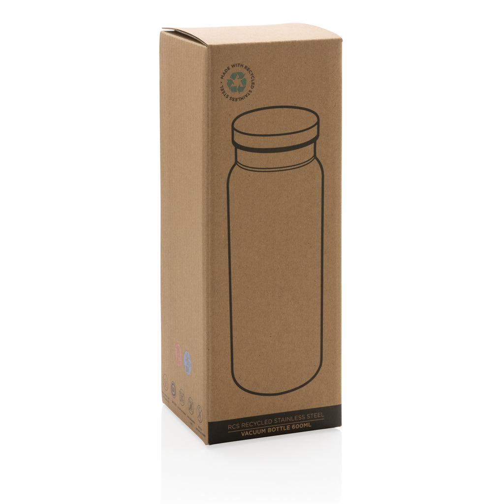 RCS gerecycled roestvrijstalen vacuümfles 600ML