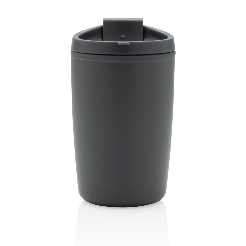 GRS gerecycled PP beker met klapdeksel