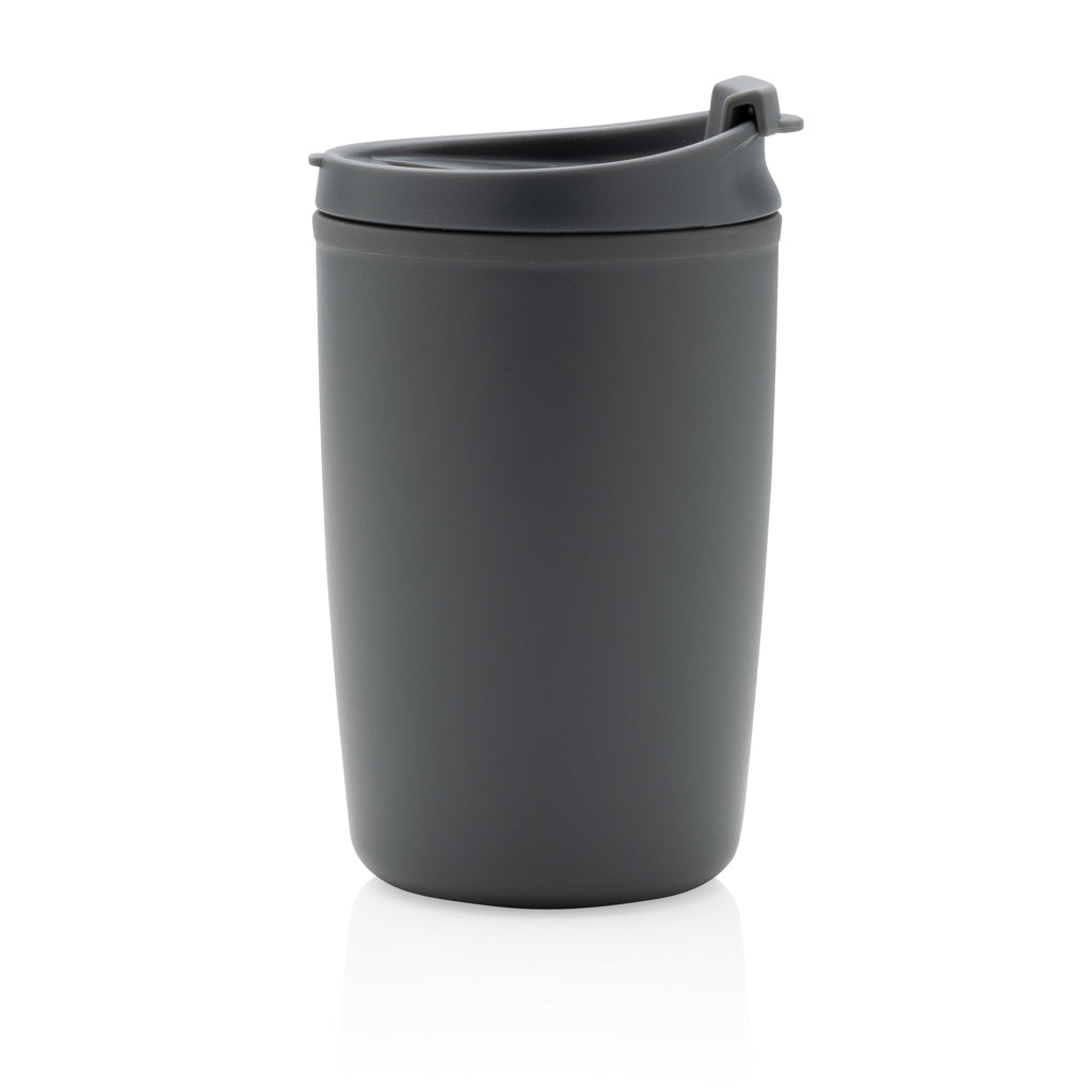 GRS gerecycled PP beker met klapdeksel