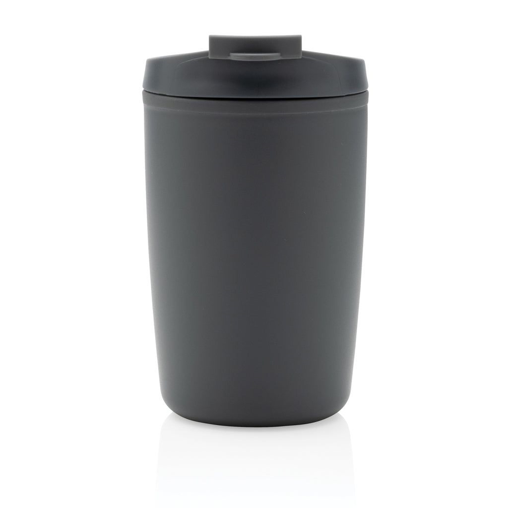 GRS gerecycled PP beker met klapdeksel
