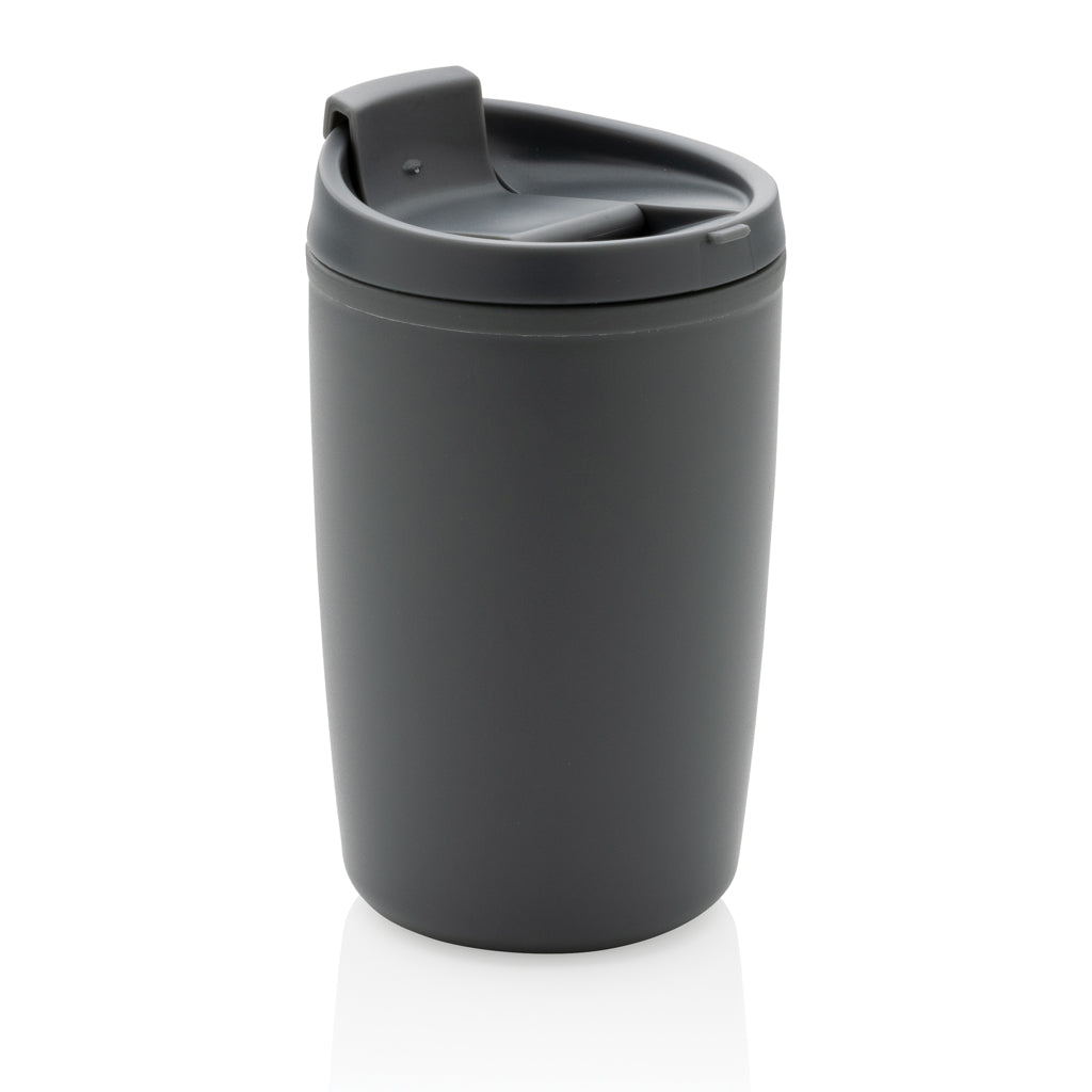 GRS gerecycled PP beker met klapdeksel