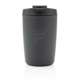 GRS gerecycled PP beker met klapdeksel