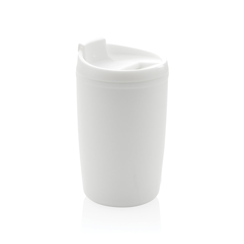 GRS gerecycled PP beker met klapdeksel