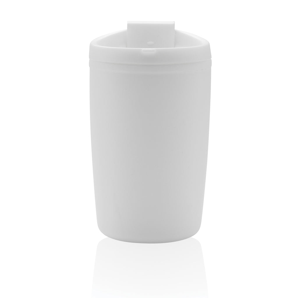 GRS gerecycled PP beker met klapdeksel