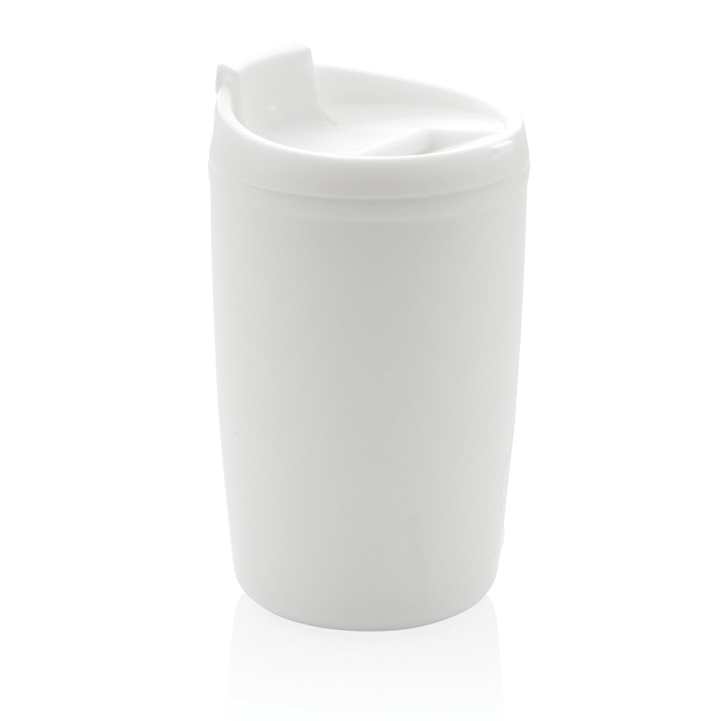 GRS gerecycled PP beker met klapdeksel