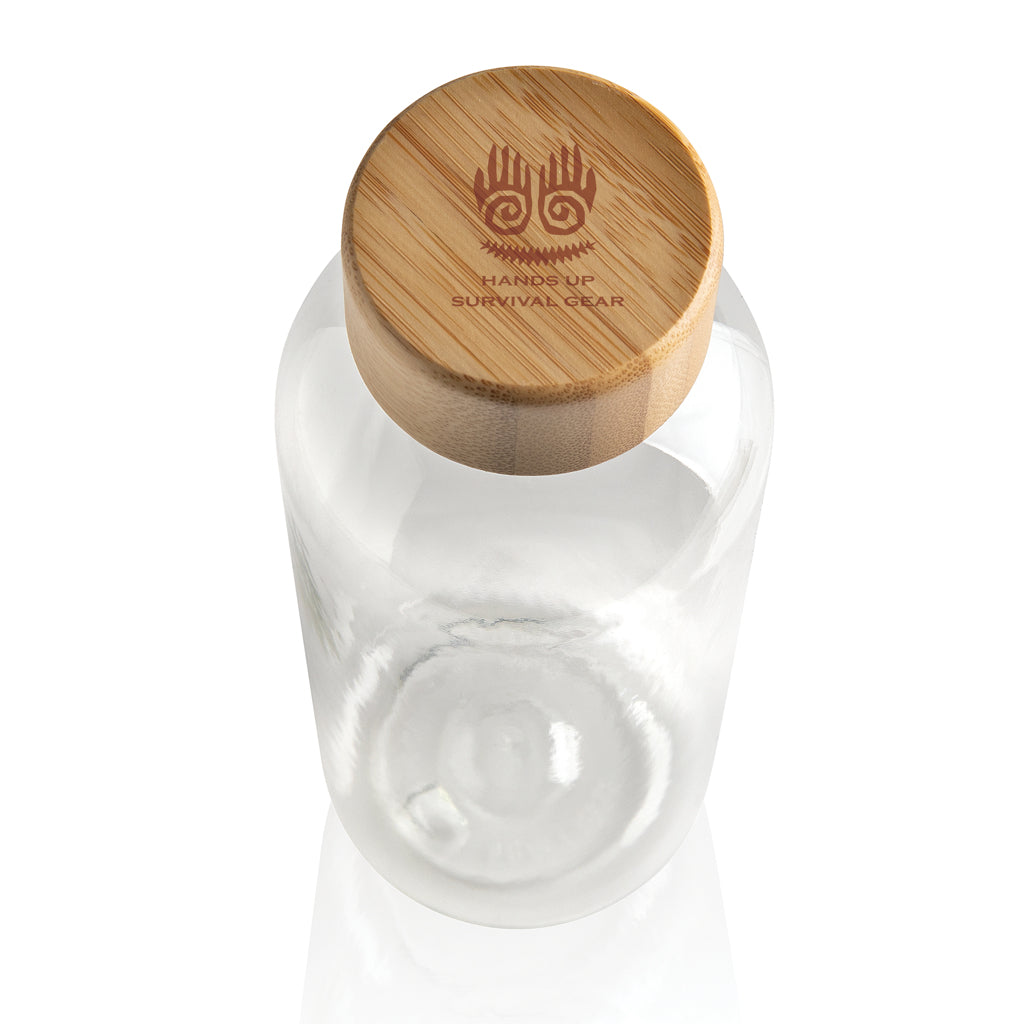 GRS recycled PET fles met bamboe dop