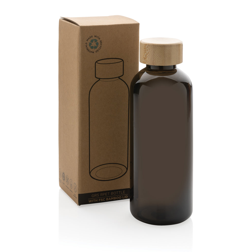 GRS recycled PET fles met bamboe dop