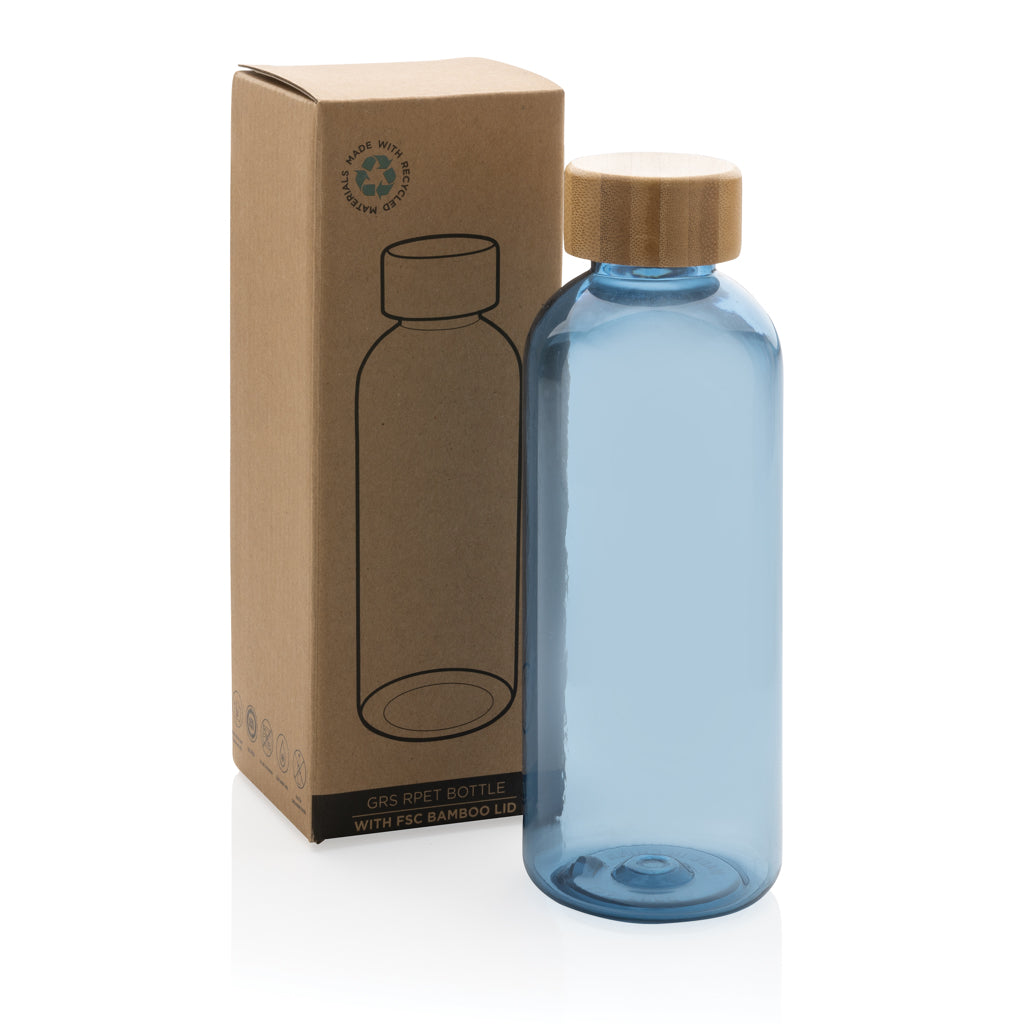 GRS recycled PET fles met bamboe dop