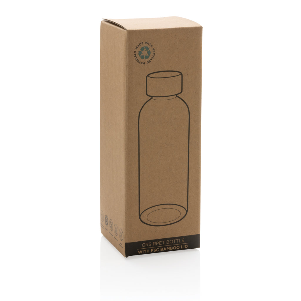GRS recycled PET fles met bamboe dop