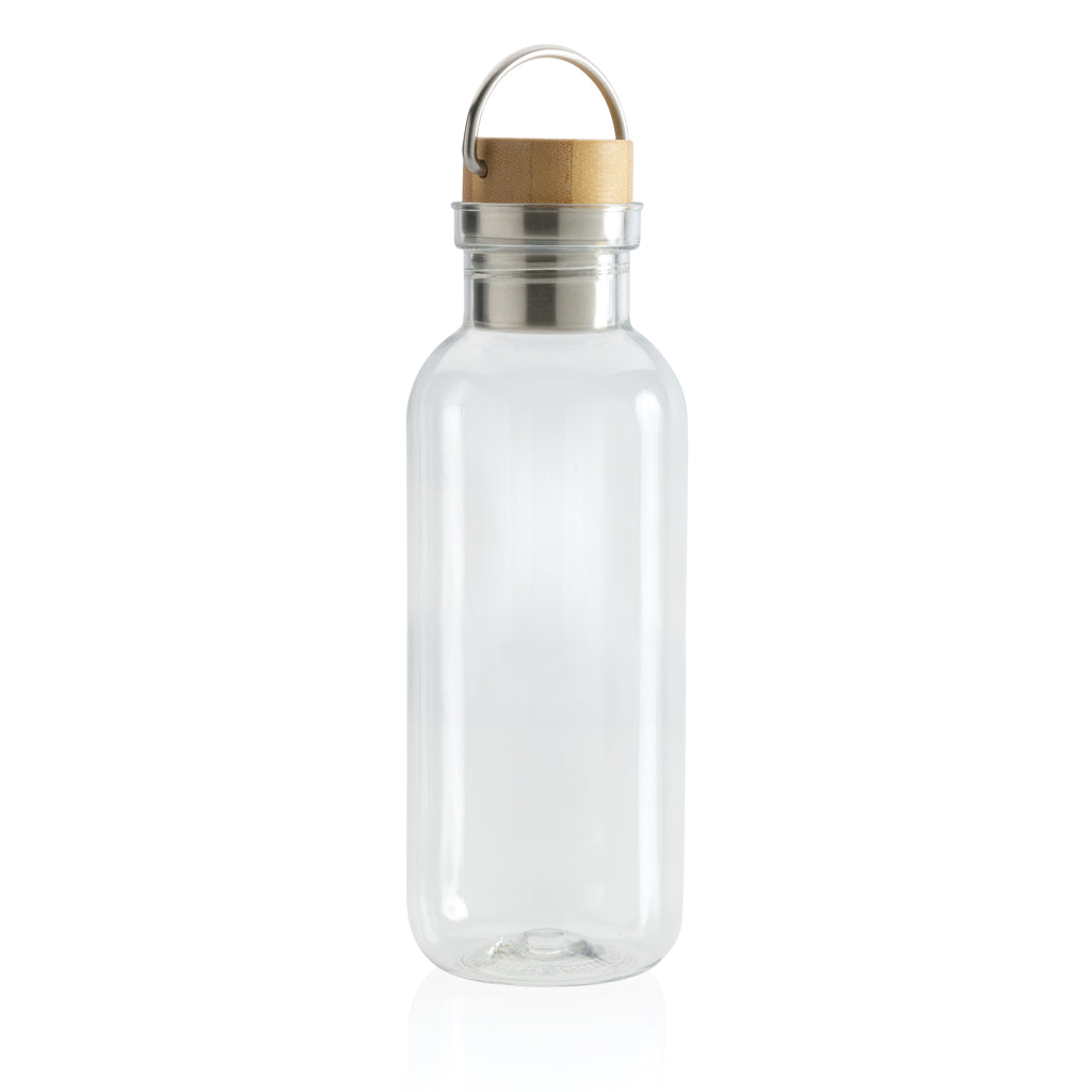 RCS recycled PET fles met bamboe deksel en handvat