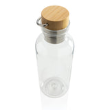RCS recycled PET fles met bamboe deksel en handvat