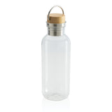 RCS recycled PET fles met bamboe deksel en handvat