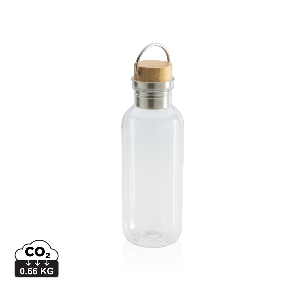 RCS recycled PET fles met bamboe deksel en handvat