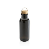 RCS recycled PET fles met bamboe deksel en handvat
