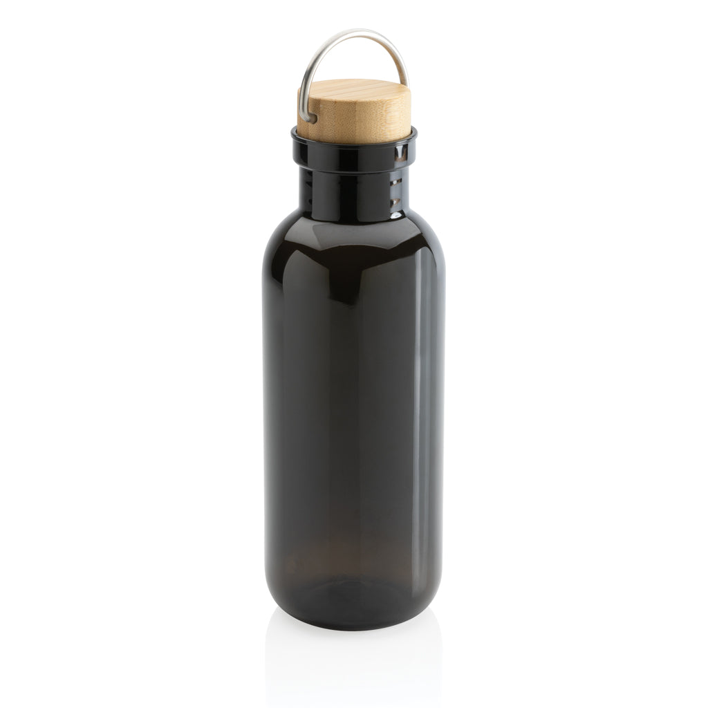 RCS recycled PET fles met bamboe deksel en handvat