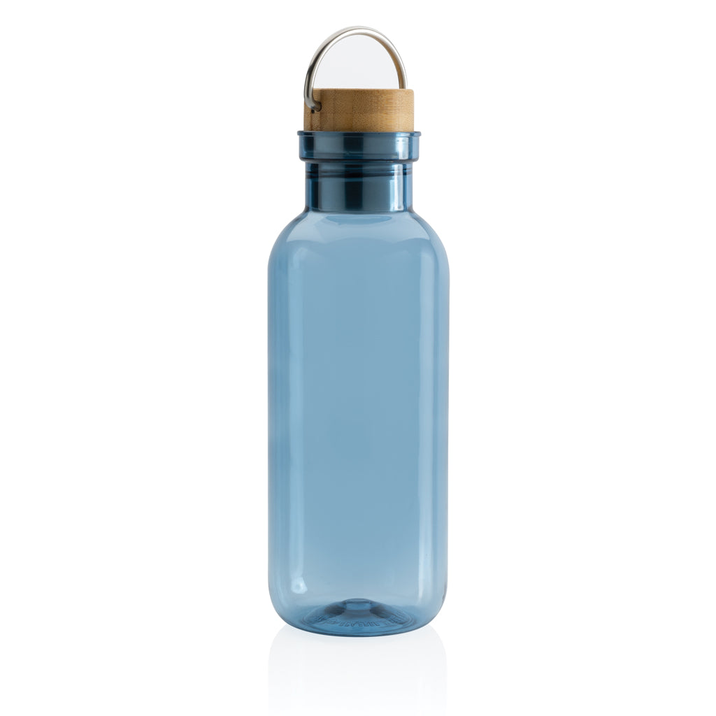 RCS recycled PET fles met bamboe deksel en handvat
