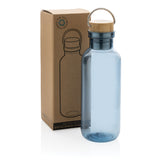 RCS recycled PET fles met bamboe deksel en handvat