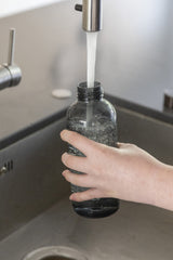 Lekvrije waterfles met metallic dop