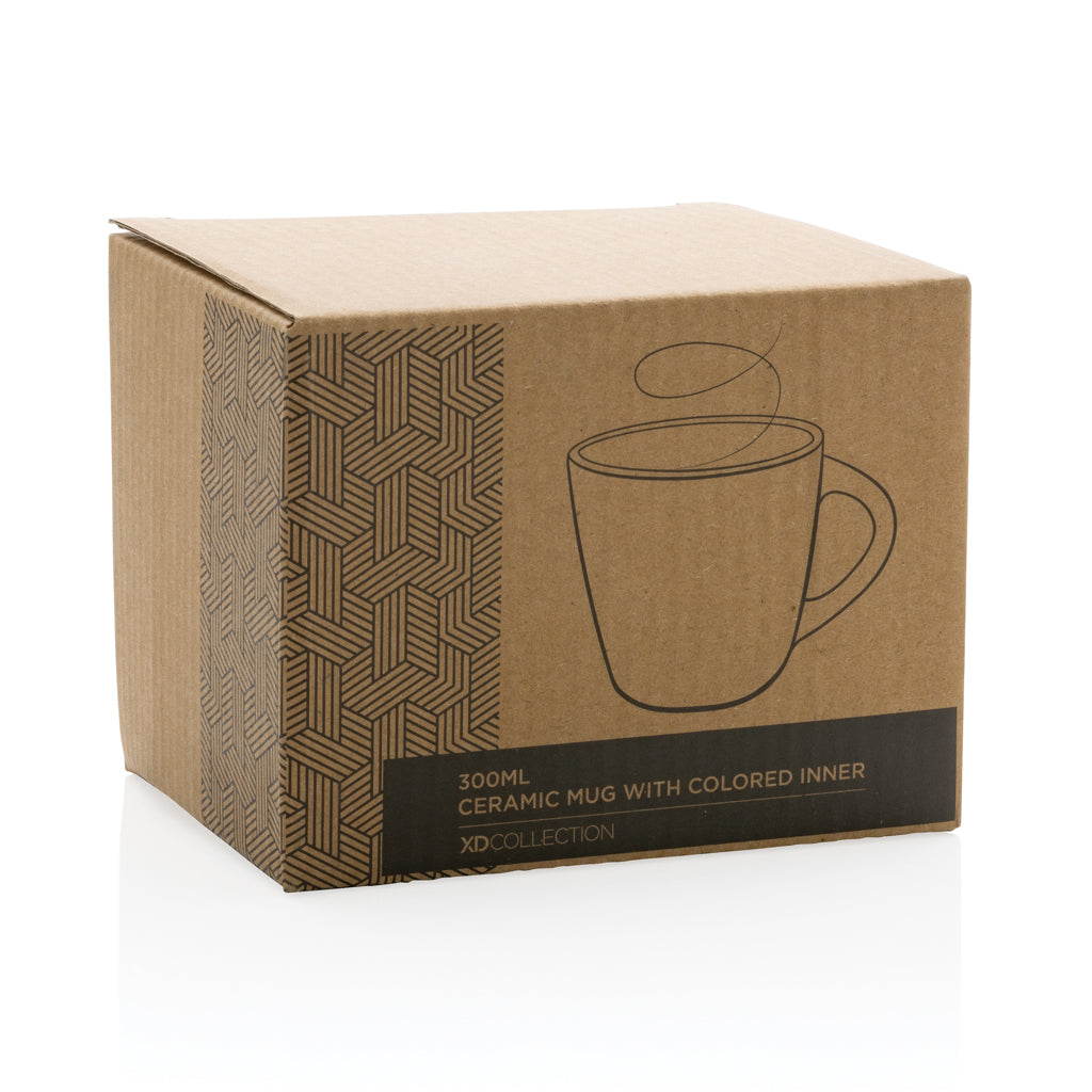 Keramische mok met gekleurde binnenkant 300 ml
