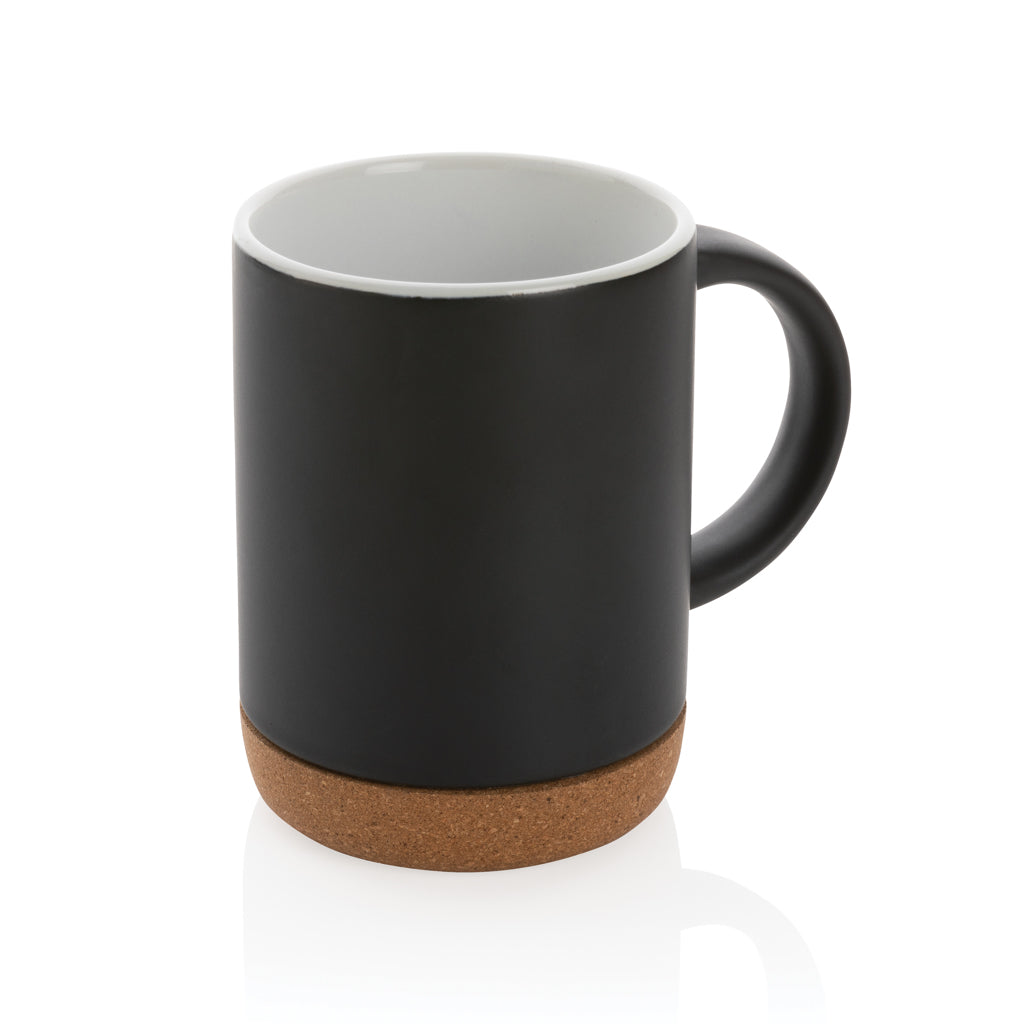 Keramische mok met kurken bodem 280 ml