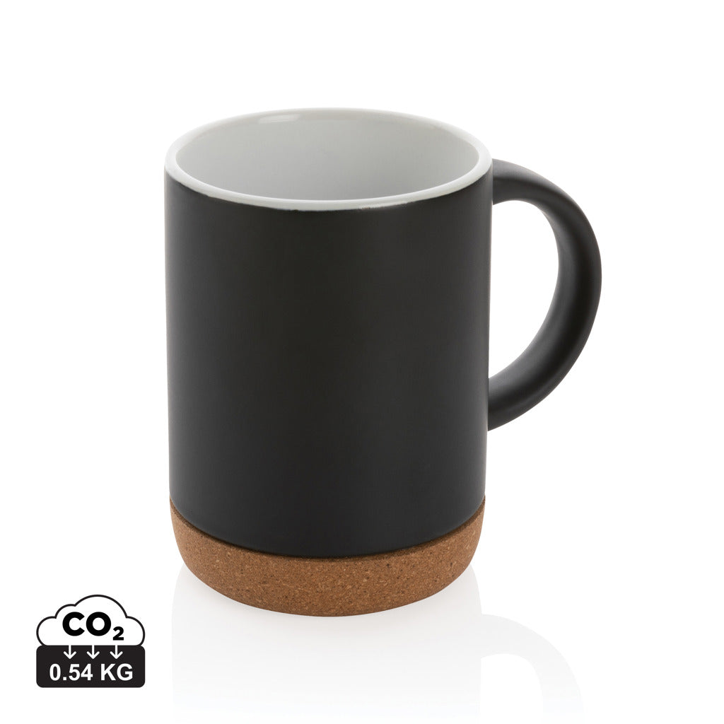 Keramische mok met kurken bodem 280 ml
