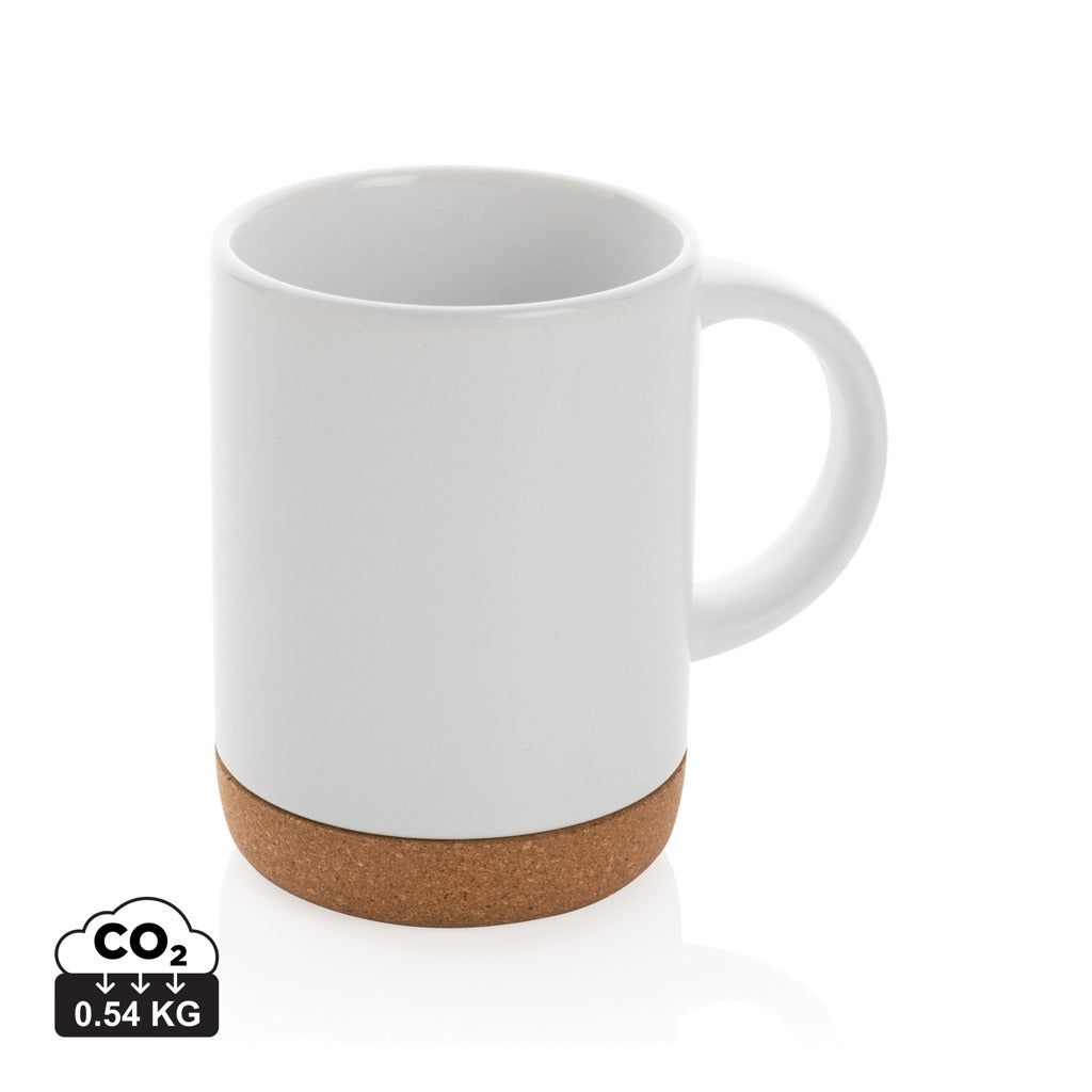 Keramische mok met kurken bodem 280 ml