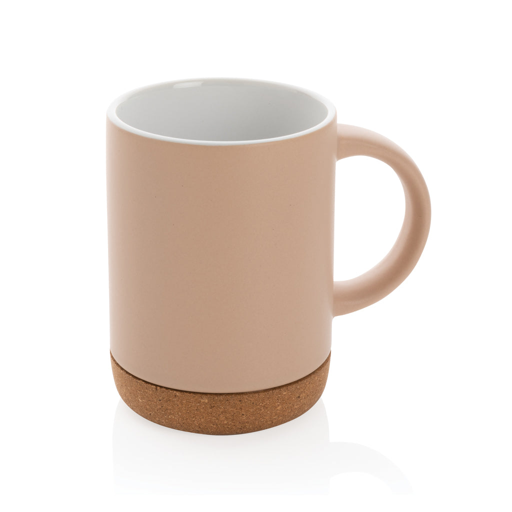 Keramische mok met kurken bodem 280 ml