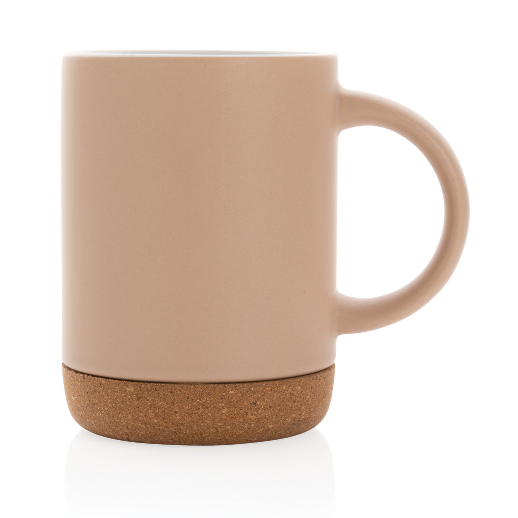 Keramische mok met kurken bodem 280 ml