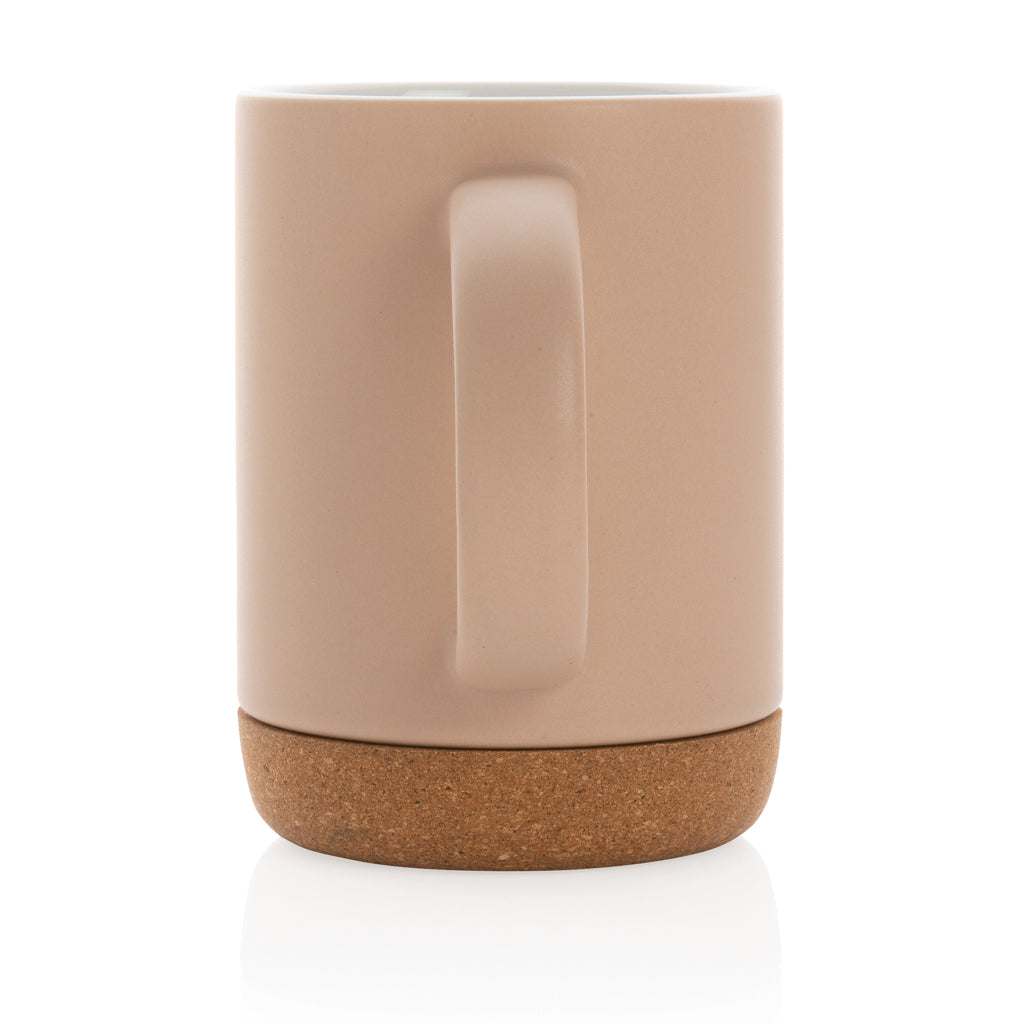 Keramische mok met kurken bodem 280 ml