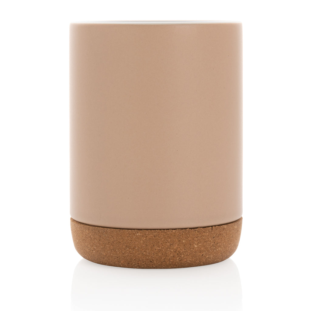 Keramische mok met kurken bodem 280 ml