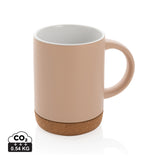 Keramische mok met kurken bodem 280 ml