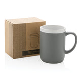Keramische mok met witte rand 300 ml.