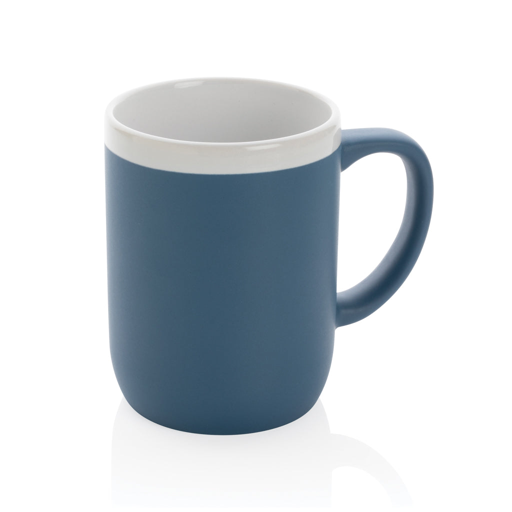 Keramische mok met witte rand 300 ml.