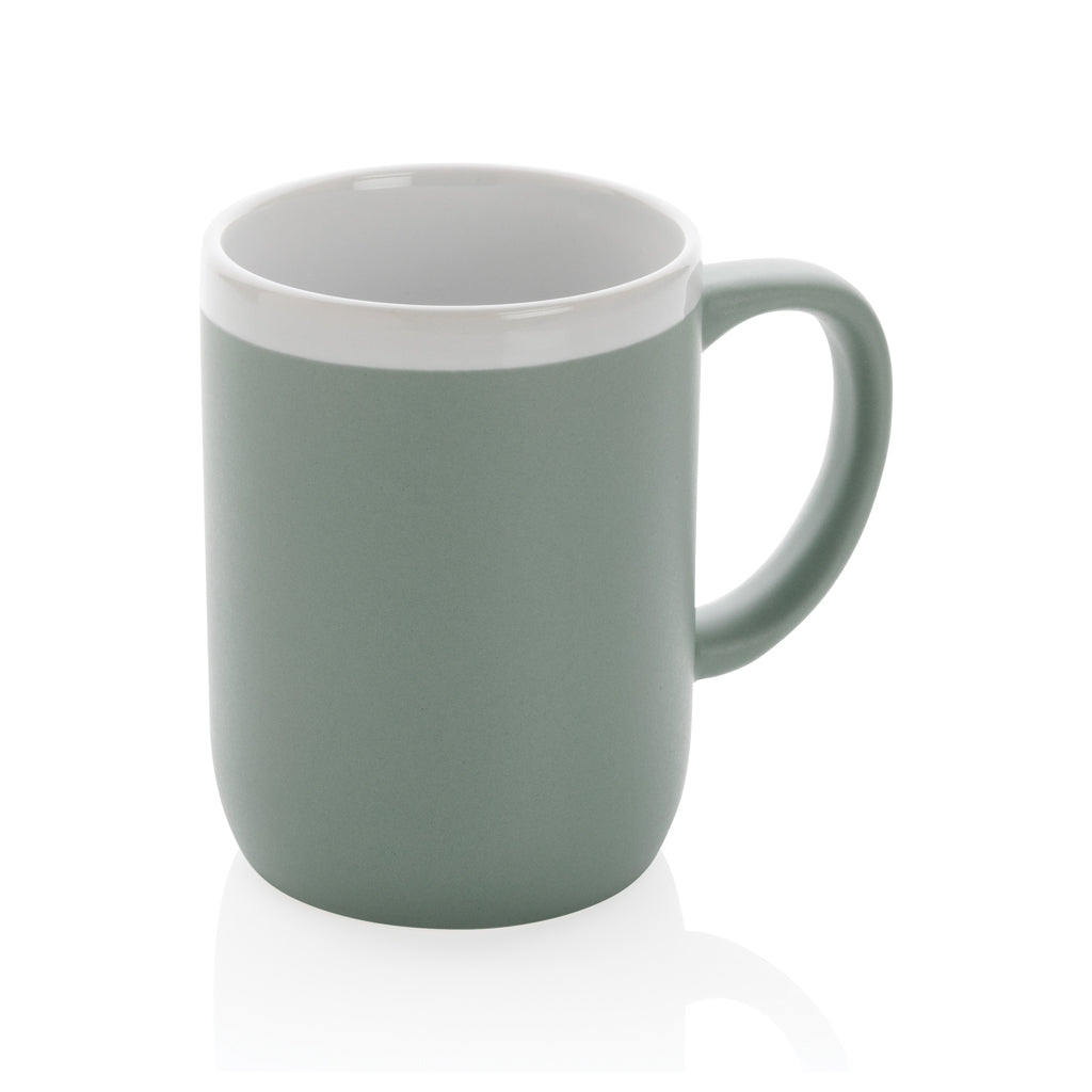 Keramische mok met witte rand 300 ml.