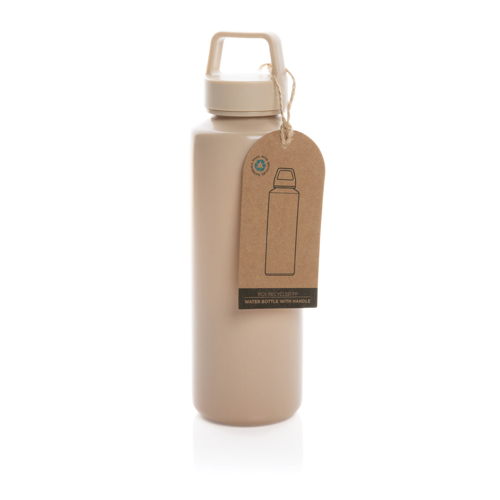 RCS gecertificeerd recycled PP waterfles met handvat