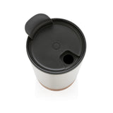 GRS gerecycled PP en roestvrijstalen kurk koffiebeker