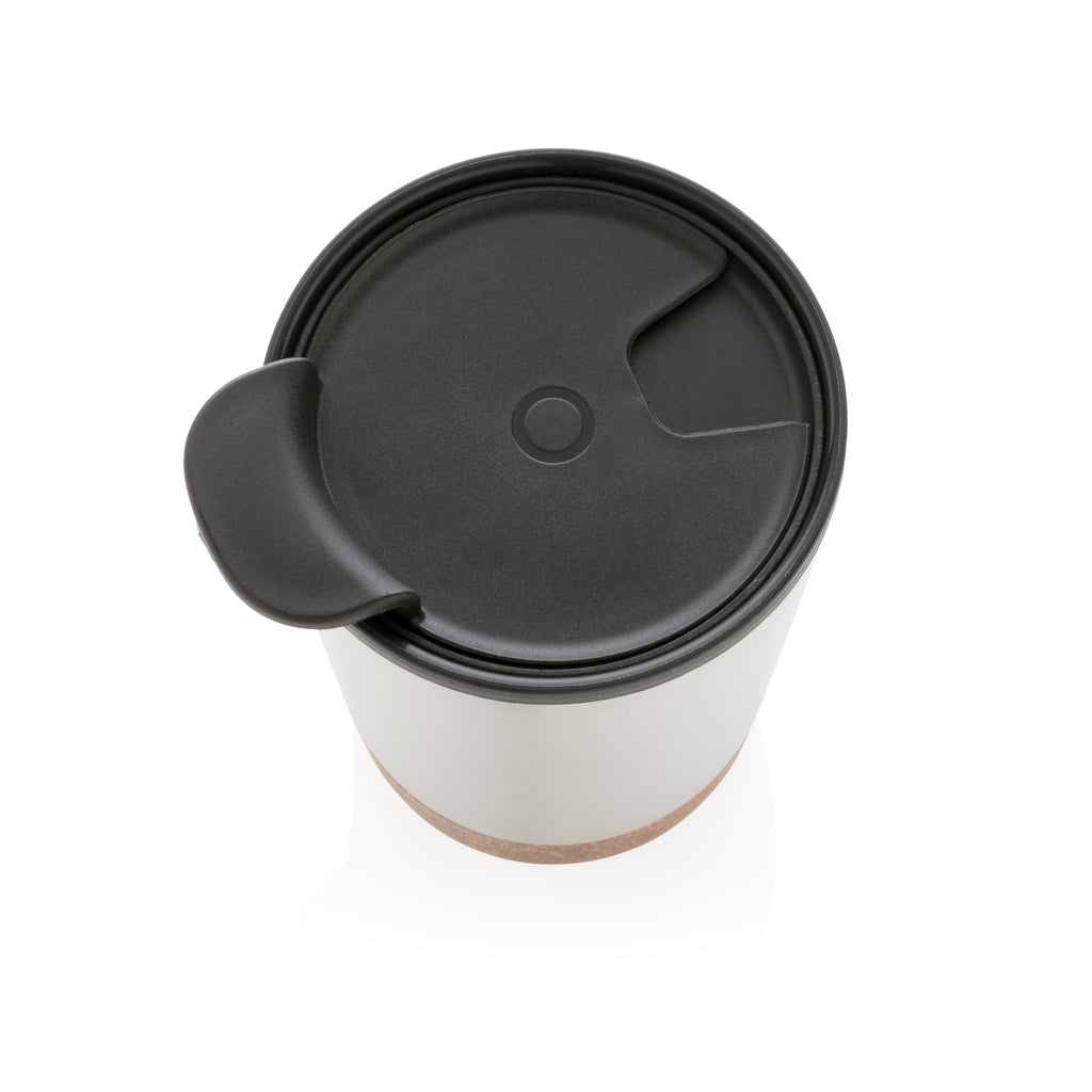 GRS gerecycled PP en roestvrijstalen kurk koffiebeker